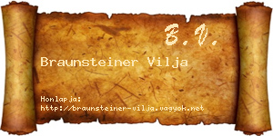 Braunsteiner Vilja névjegykártya